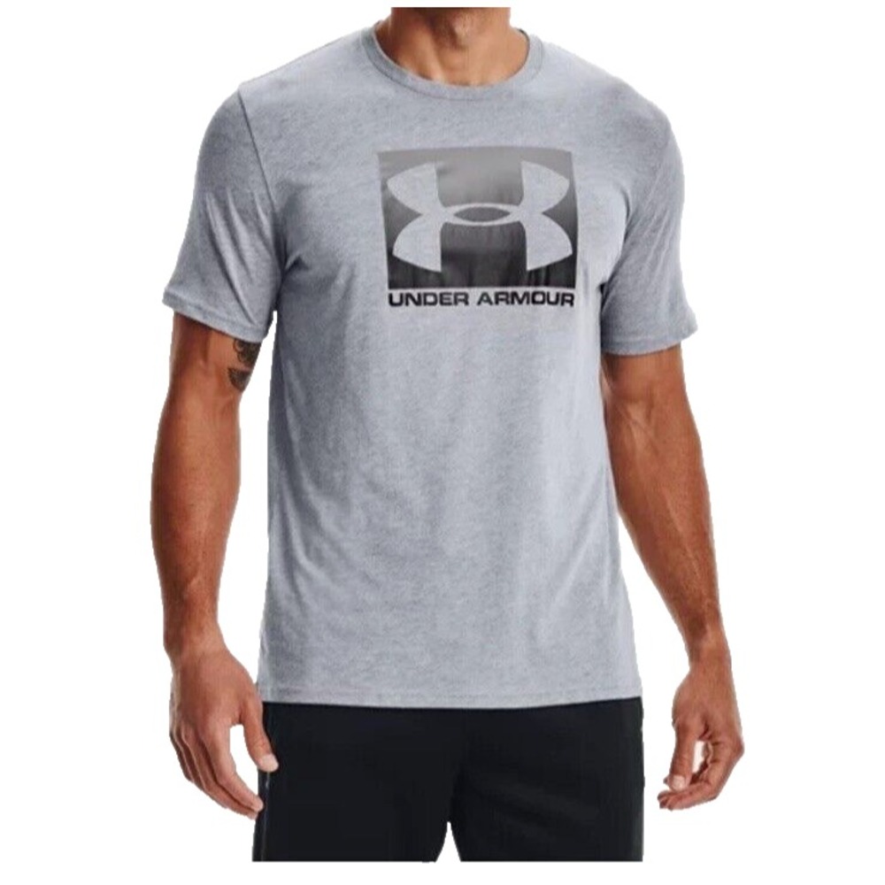 Under Armour Mens T-Shirt Gray UA Boxed Sportstyle Sz 3XL Short Sleeve 1329581